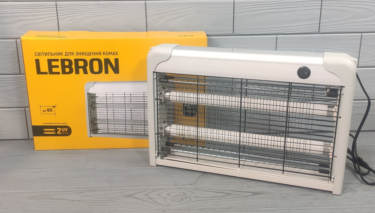 Светильник для уничтожения насекомых Lebron 2x10w до 60m2 Ультрафиолетовая лампа от комаров
Светильник для уничтожения насекомых Lebron 2x10w до 60m2 Ультрафиолетовая лампа от комаров