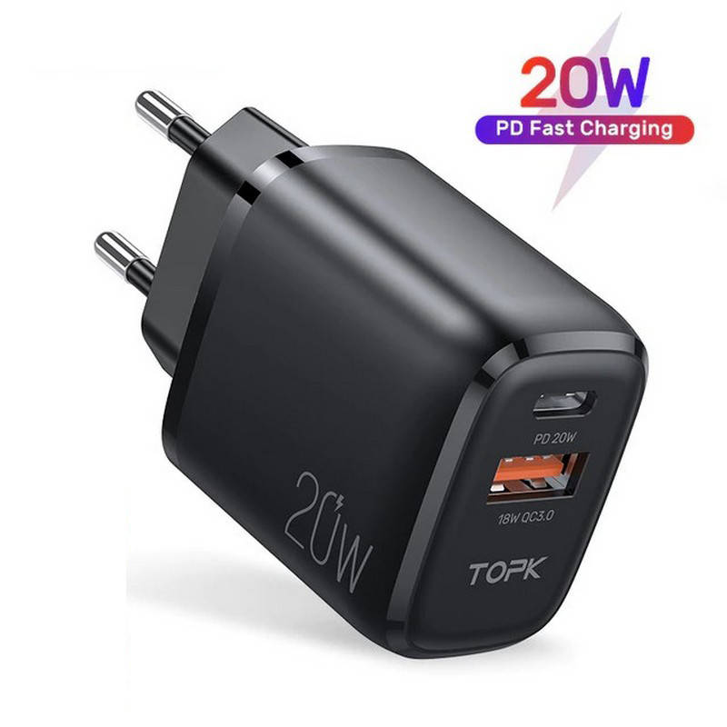 Сетевое зарядное устройство Topk Qualcomm Quick Charge 3.0 20W USB Type-C/PD Black (TK210P-BL)
Сетевое зарядное устройство Topk Qualcomm Quick Charge 3.0 20W USB Type-C/PD Black (TK210P-BL)