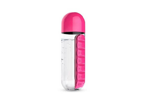 Бутылка для воды с органайзером для таблеток и витаминов Pill & Vitamin 600 мл Розовый (KG-3854)
Бутылка для воды с органайзером для таблеток и витаминов Pill & Vitamin 600 мл Розовый (KG-3854)