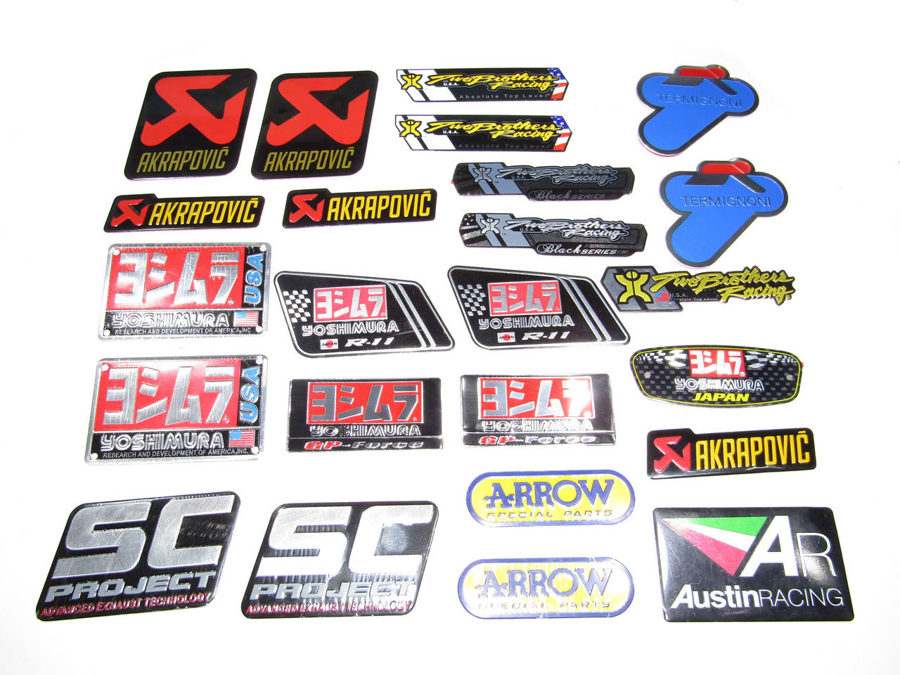 Наклейка на глушитель металлическая Реклама Akrapovic YOSHIMURA MIVV Termignoni ARROW austin racing SC-Projec
Наклейка на глушитель металлическая Реклама Akrapovic YOSHIMURA MIVV Termignoni ARROW austin racing SC-Projec