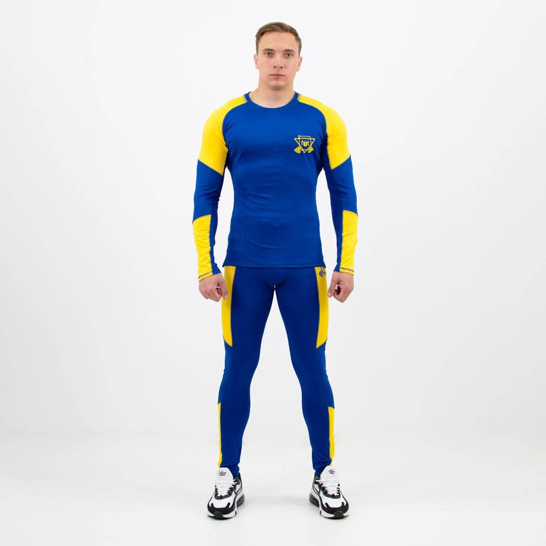 Рашгард мужской желто синий для тренировок с длинным рукавом FitU Force UA патриотический
Рашгард мужской желто синий для тренировок с длинным рукавом FitU Force UA патриотический