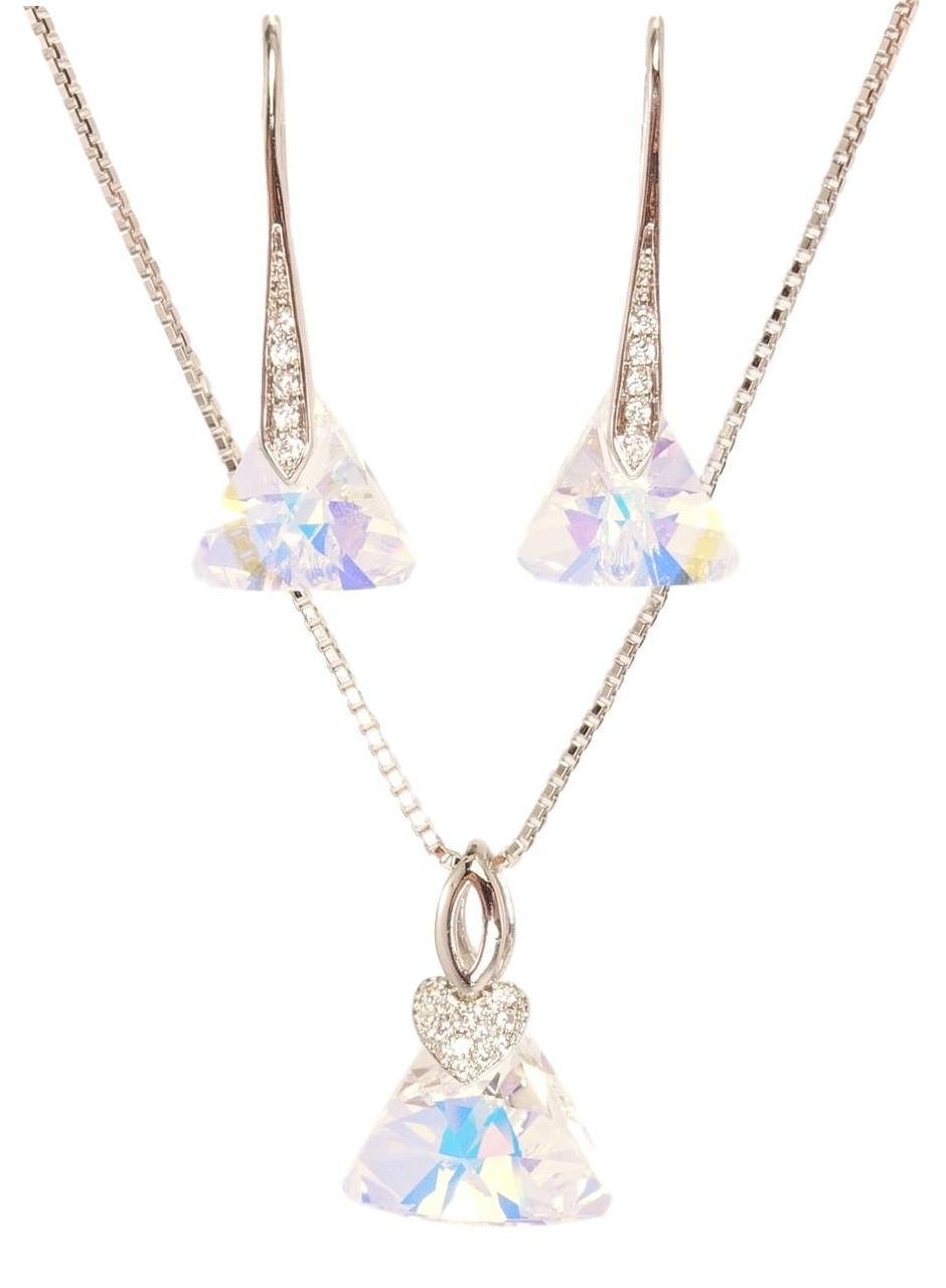 Набор Xuping Родий с кристаллами Swarovski Серьги Кулон на цепочке "Треугольный Кристалл с Сердечком" дл.
Набор Xuping Родий с кристаллами Swarovski Серьги Кулон на цепочке "Треугольный Кристалл с Сердечком" дл.
