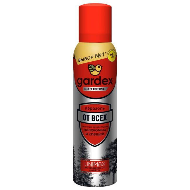 GARDEX Extreme Аерозоль від усіх літаючих комах та кліщів 150мл 
GARDEX Extreme Аерозоль від усіх літаючих комах та кліщів 150мл