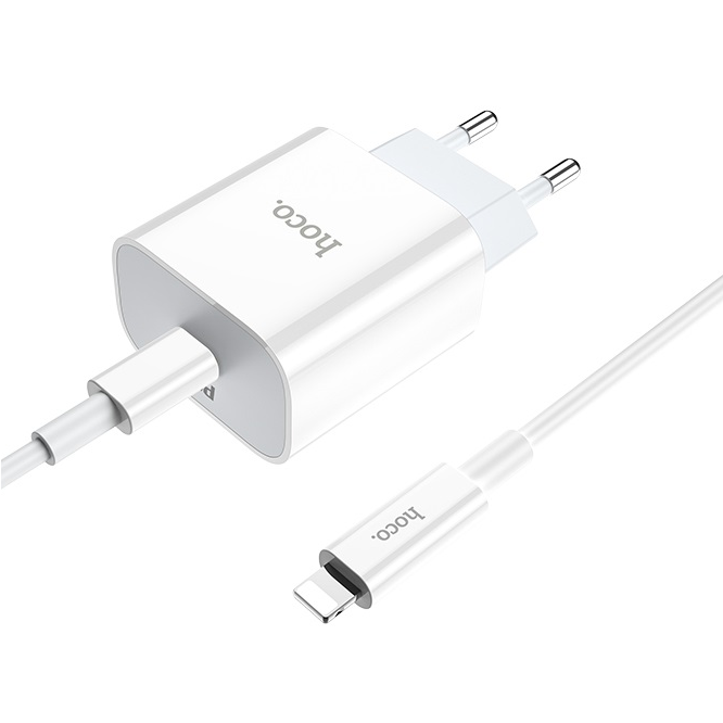 Мережевий зарядний пристрій з швидкою зарядкою + кабель Lightning HOCO C76A Plus|Type-C, 20W, 3A, PD| Білий, Белый
Мережевий зарядний пристрій з швидкою зарядкою + кабель Lightning HOCO C76A Plus|Type-C, 20W, 3A, PD| Білий, Белый