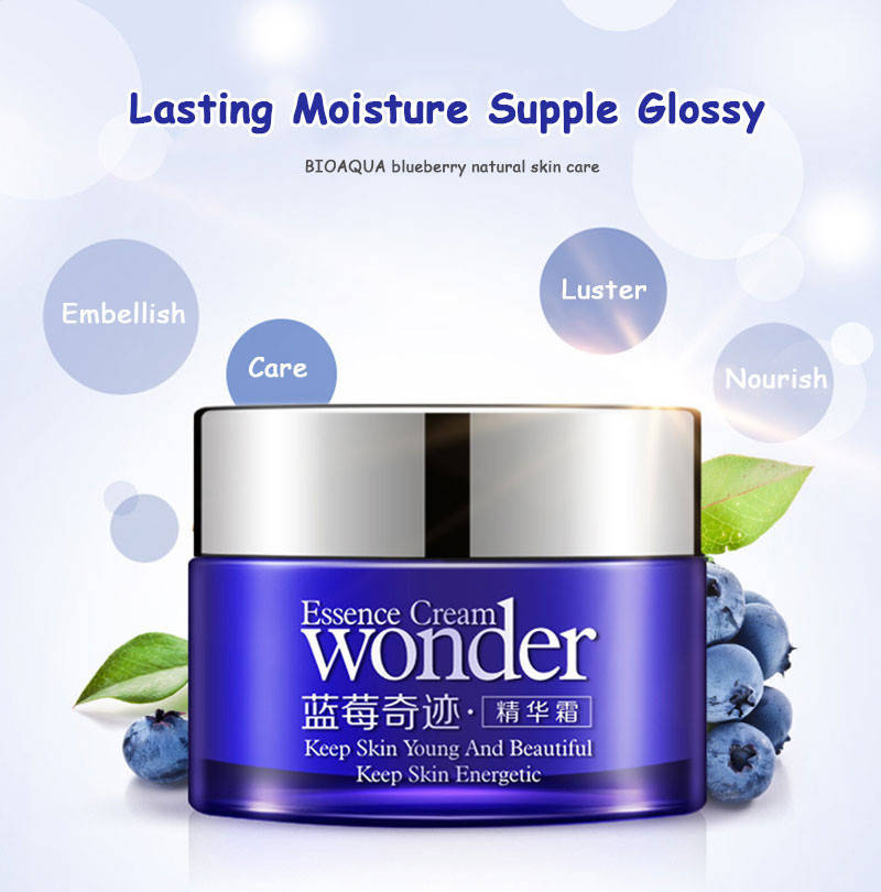 Крем для лица с экстрактом черники отбеливающий и увлажняющий BIOAQUA Essence Cream Wonder (50мл)
Крем для лица с экстрактом черники отбеливающий и увлажняющий BIOAQUA Essence Cream Wonder (50мл)