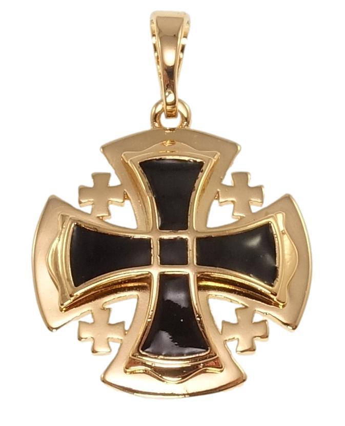 Кулон Xuping Позолота 18K "Крест Иерусалимский с покраской черной эмалью" для цепочки до 5мм
Кулон Xuping Позолота 18K "Крест Иерусалимский с покраской черной эмалью" для цепочки до 5мм