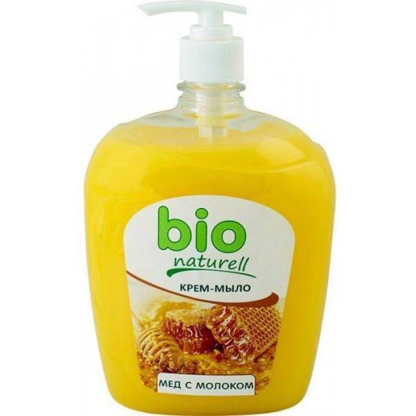Крем-мыло жидкое BIO Naturell Мед с молоком (з дозатором), 1 л 
Крем-мыло жидкое BIO Naturell Мед с молоком (з дозатором), 1 л