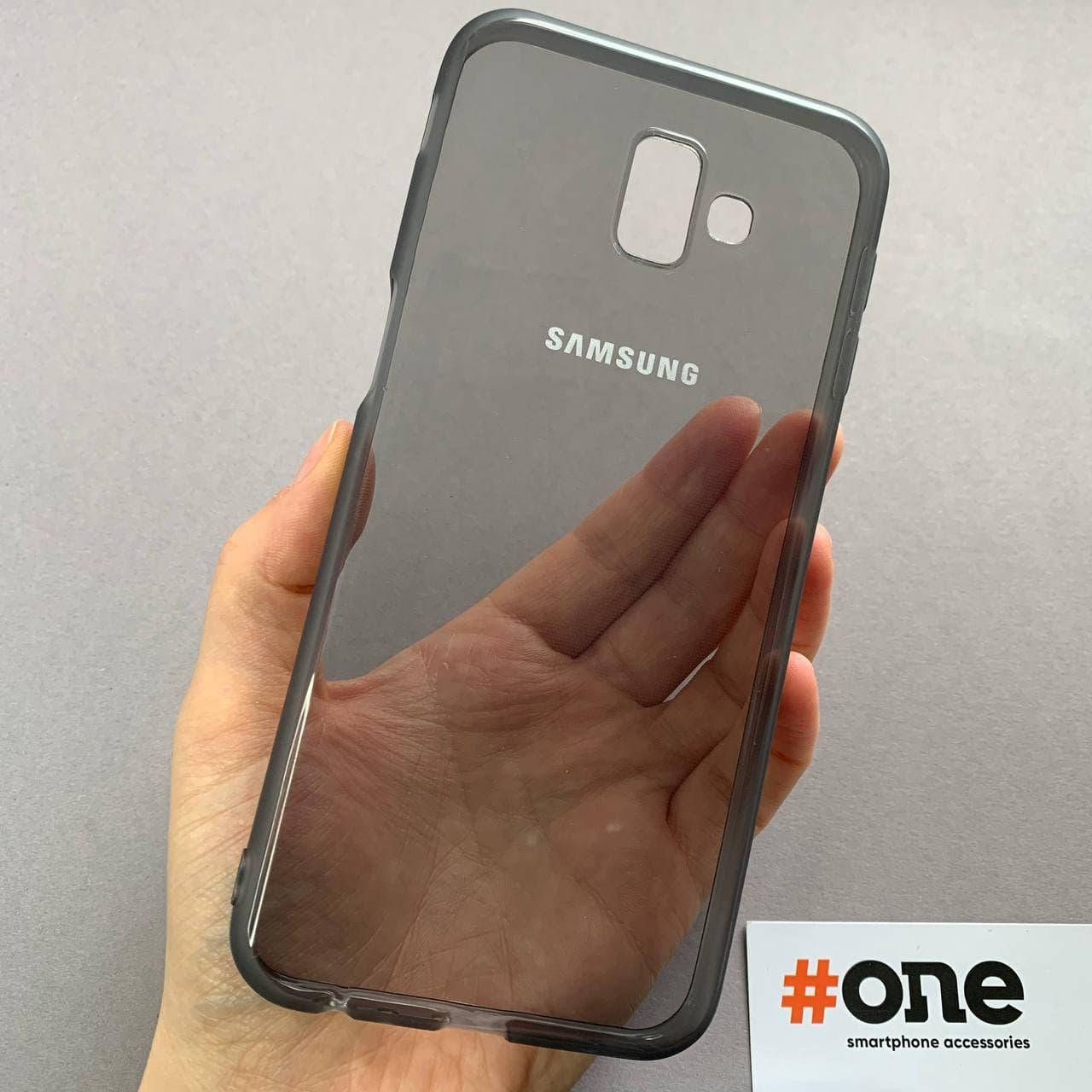 Чехол для Samsung Galaxy J6 Plus J610 силиконовый с логотипом чехол на самсунг дж6 плюс прозрачный серый TLG
Чехол для Samsung Galaxy J6 Plus J610 силиконовый с логотипом чехол на самсунг дж6 плюс прозрачный серый TLG