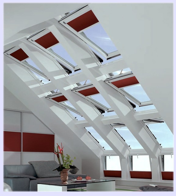 Дизайн мансардных окон Fakro, Velux и Roto.