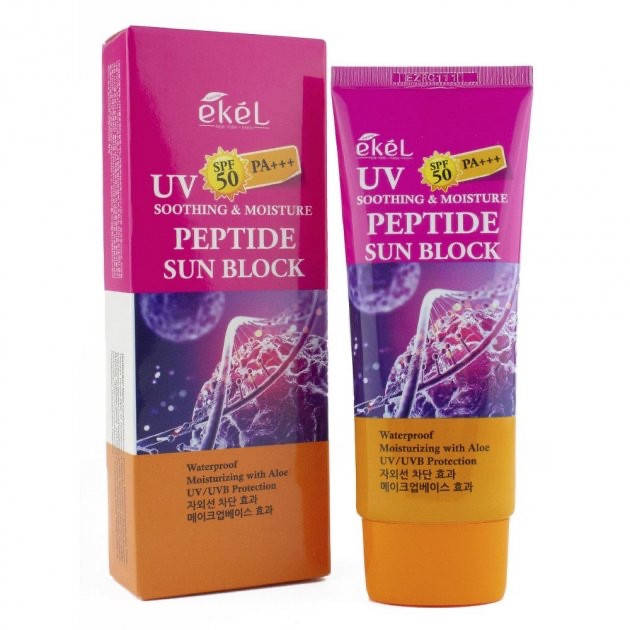 Солнцезащитный крем с пептидами Ekel Soothing And Moisture Sun Block SPF50+ PA+++ Peptide
Солнцезащитный крем с пептидами Ekel Soothing And Moisture Sun Block SPF50+ PA+++ Peptide