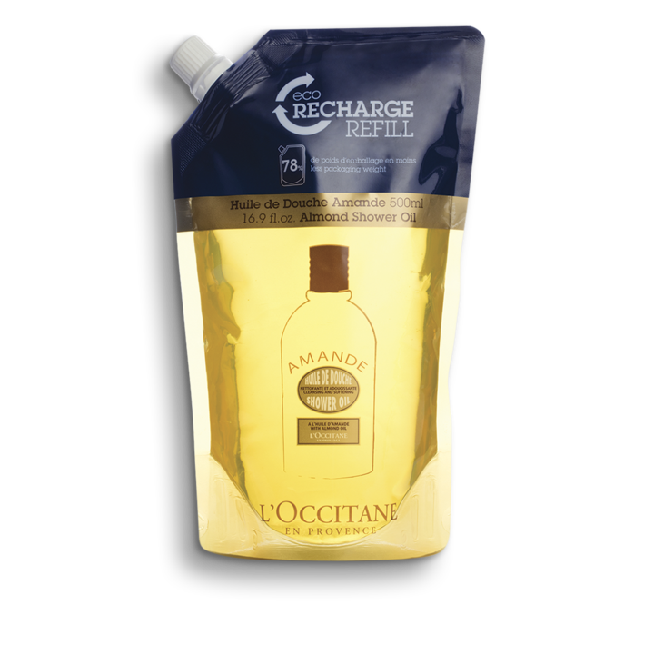 Масло для душа Миндаль (запасная эко-упаковка) L'Occitane, 500 ml