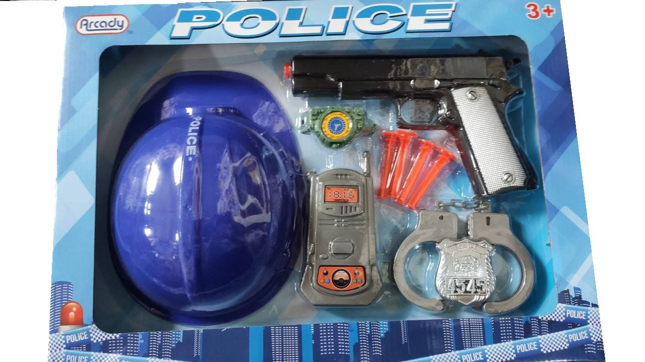 Детский полицейский набор 19-6 с каской игровой пистолет присоски наручники рация часы пластиковая игрушка
Детский полицейский набор 19-6 с каской игровой пистолет присоски наручники рация часы пластиковая игрушка