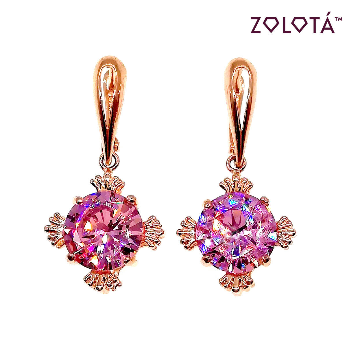 Серьги Zolota с розовыми фианитами (куб. цирконием), из медицинского золота, в позолоте, ЗЛ00402 (1)
Серьги Zolota с розовыми фианитами (куб. цирконием), из медицинского золота, в позолоте, ЗЛ00402 (1)