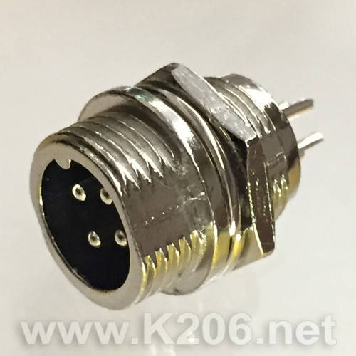 GX12-4M (MIC334-MINI) M12 круглый 4-х контактный разъем на панель "папа"; 5A; 125V; IP55
GX12-4M (MIC334-MINI) M12 круглый 4-х контактный разъем на панель "папа"; 5A; 125V; IP55