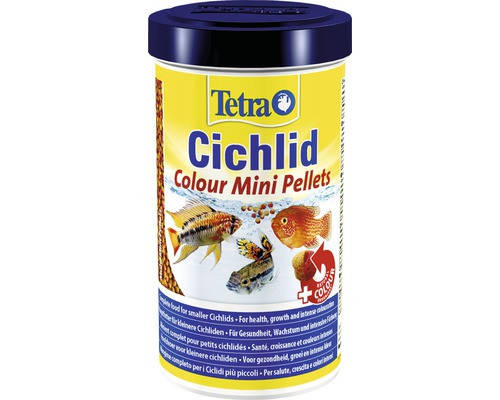 Корм для аквариумных рыбок Tetra Cichlid Colour Mini Pellets в гранулах для цвета 500 мл
