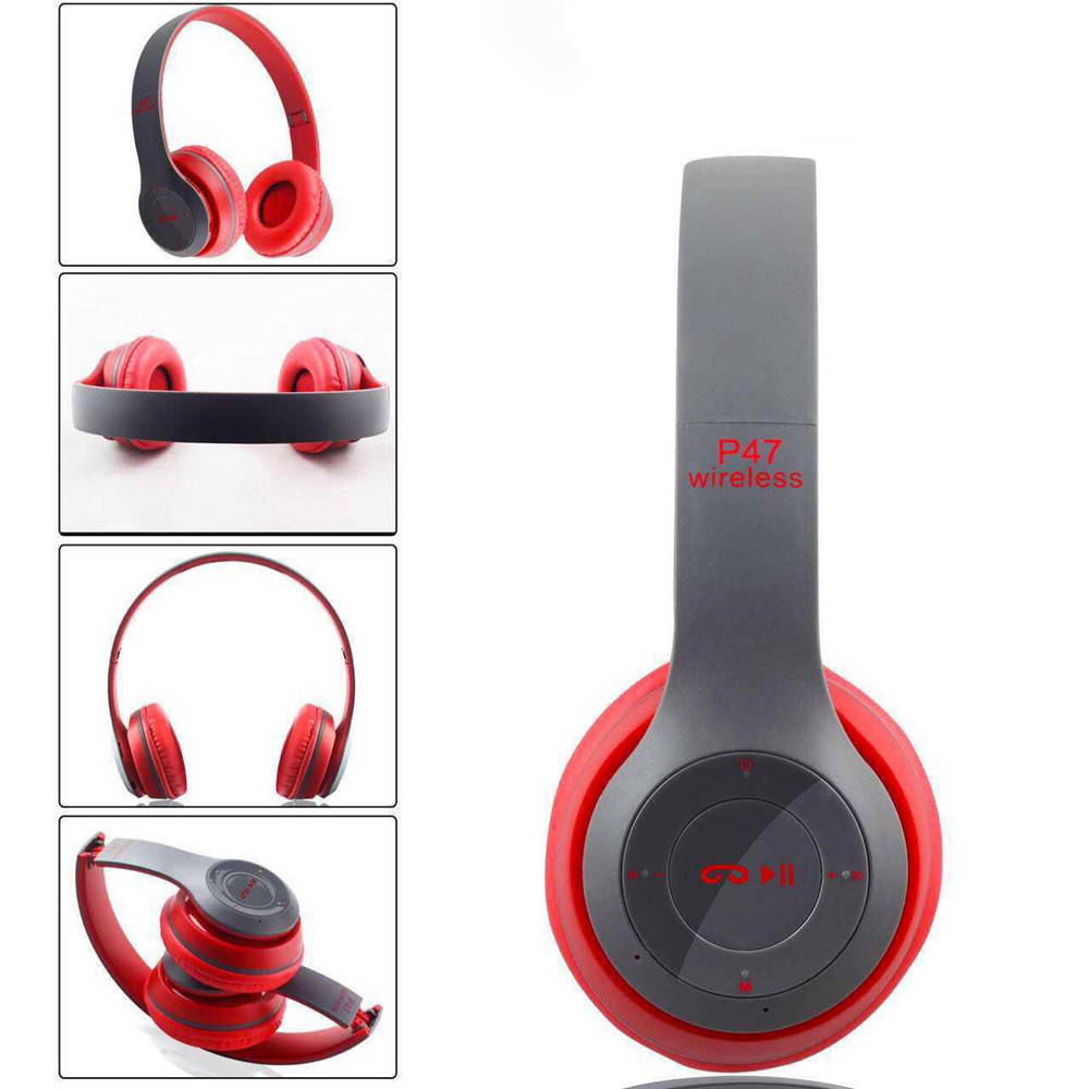 Беспроводные наушники Bluetooth с микрофоном радио и функцией плеера P47 / Наушники гарнитура с MP3 плеером, Красный
Беспроводные наушники Bluetooth с микрофоном радио и функцией плеера P47 / Наушники гарнитура с MP3 плеером, Красный