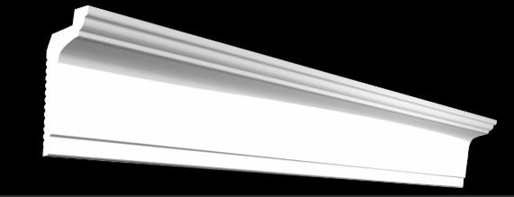 Потолочный плинтус 2м GPX-4 80х50 mm для натяжных потолков и подсветки, Белый 
Потолочный плинтус 2м GPX-4 80х50 mm для натяжных потолков и подсветки, Белый