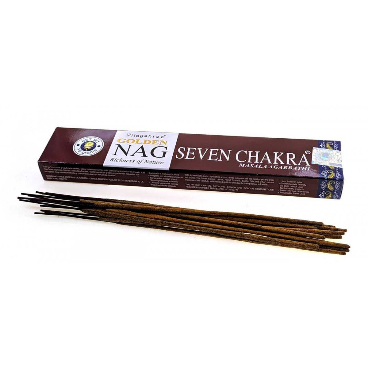 Аромапалочки Golden Nag Seven Chakra (Седьмая Чакра)(Vijayshree)(15 гр.)масала благовоние
Аромапалочки Golden Nag Seven Chakra (Седьмая Чакра)(Vijayshree)(15 гр.)масала благовоние