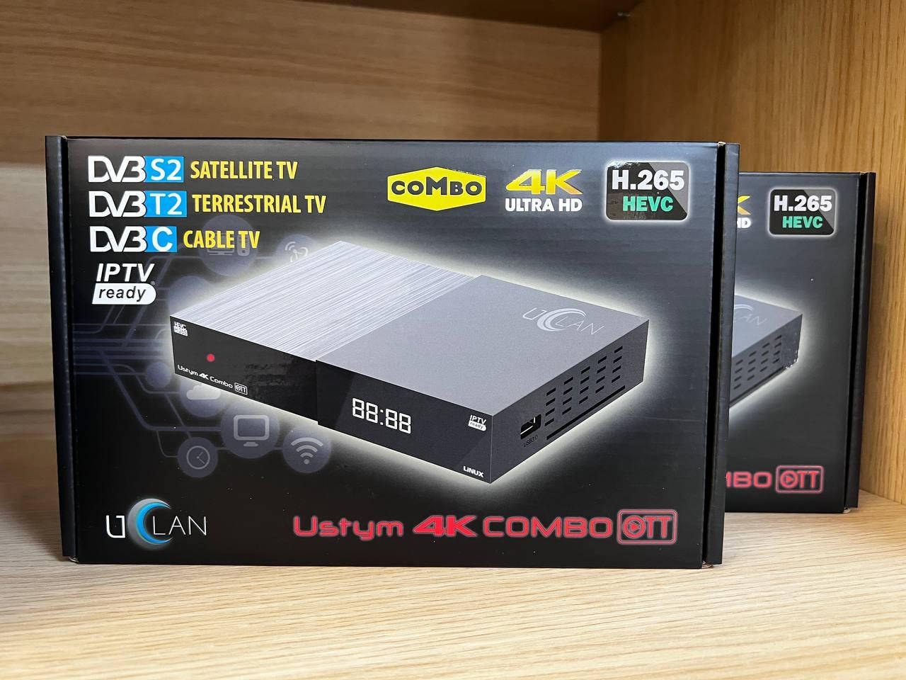 Спутниковый/эфирный ресивер UCLAN Ustym 4K COMBO OTT
Спутниковый/эфирный ресивер UCLAN Ustym 4K COMBO OTT