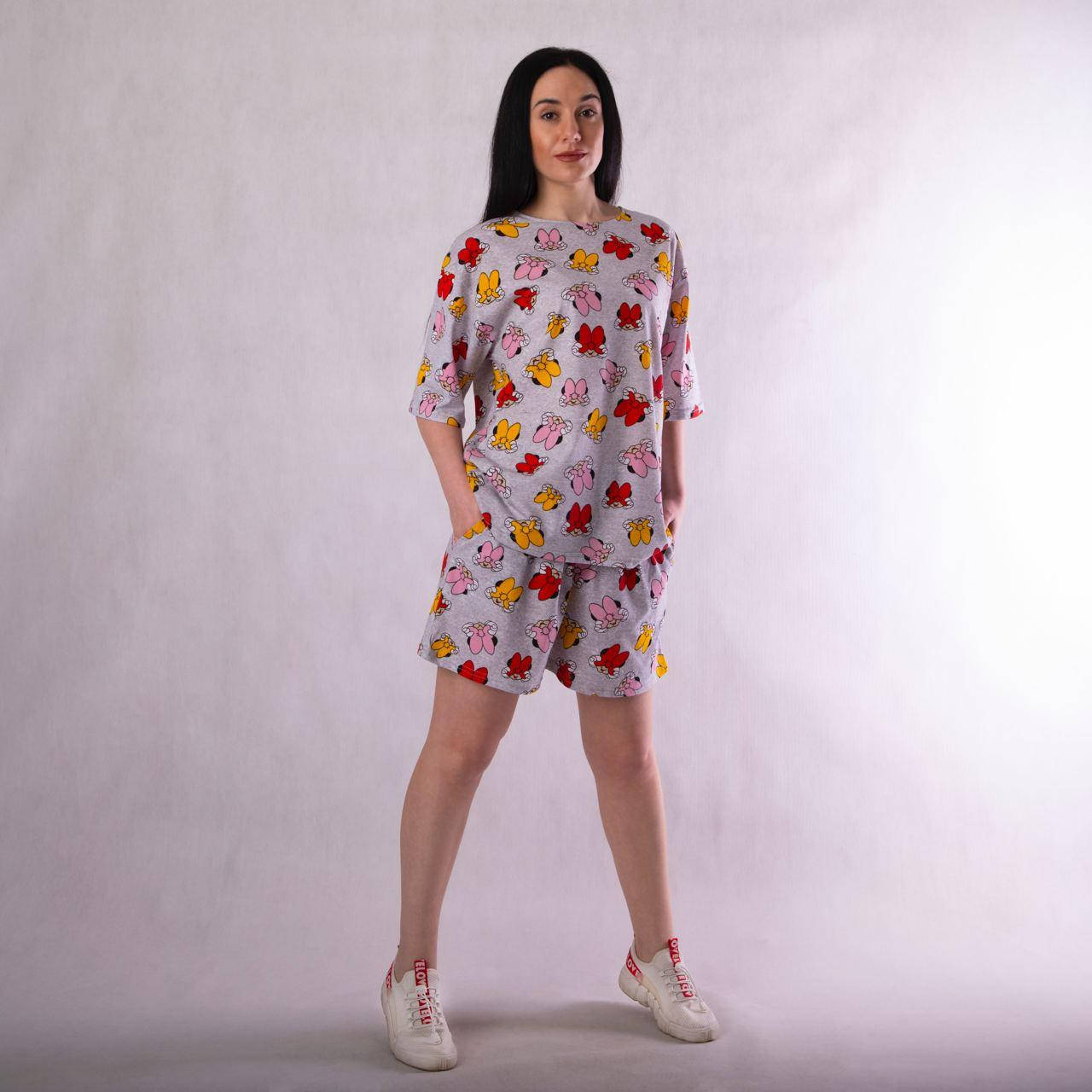 Летний серый костюм футболка с шортами " Минни-бант" Стиль OVERSIZE (44 и 50) ростовка 2 шт, Разные цвета
Летний серый костюм футболка с шортами " Минни-бант" Стиль OVERSIZE (44 и 50) ростовка 2 шт, Разные цвета