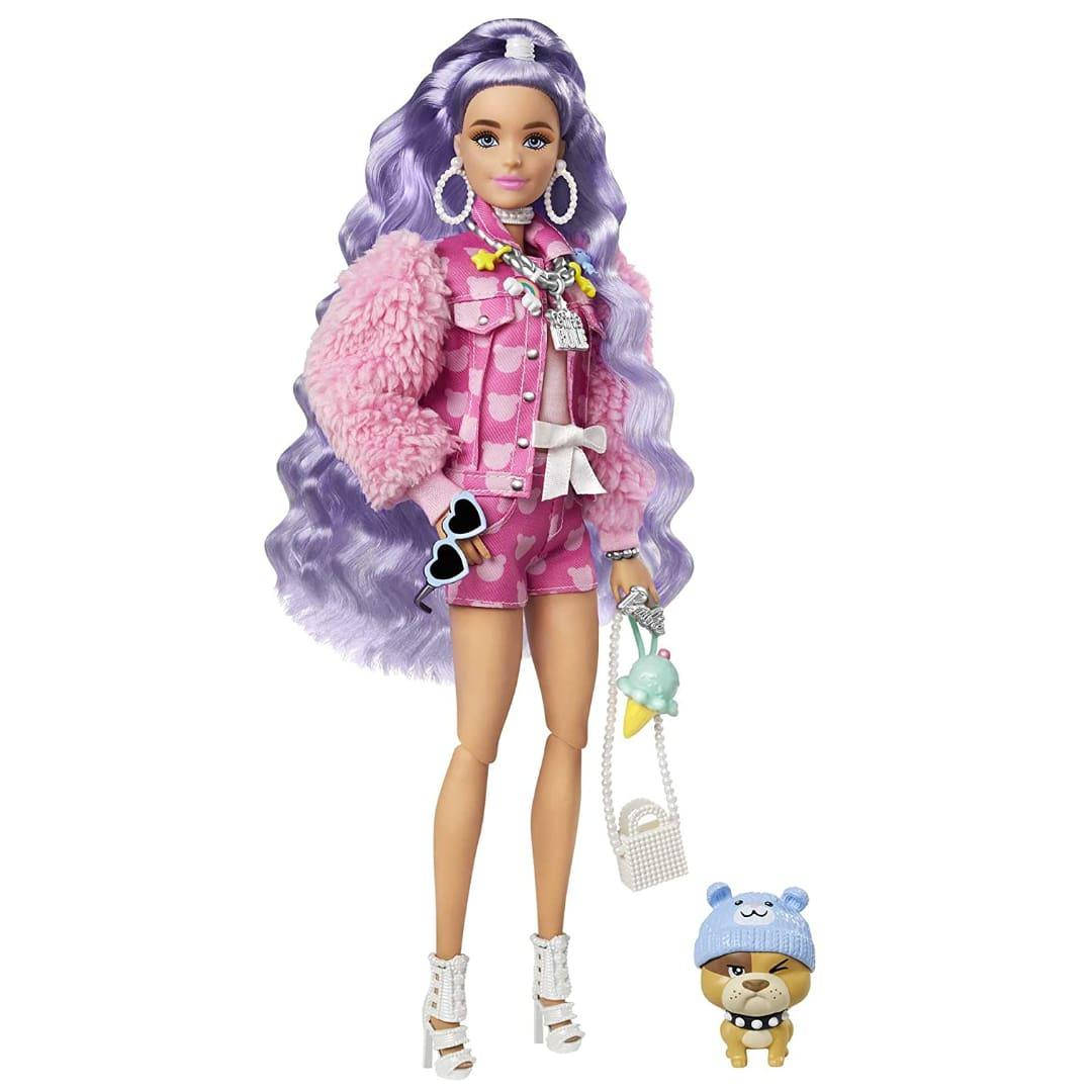 Кукла Барби Экстра с сиреневыми волосами Barbie Extra in Pink Teddy Bear Print Denim Jacket
Кукла Барби Экстра с сиреневыми волосами Barbie Extra in Pink Teddy Bear Print Denim Jacket