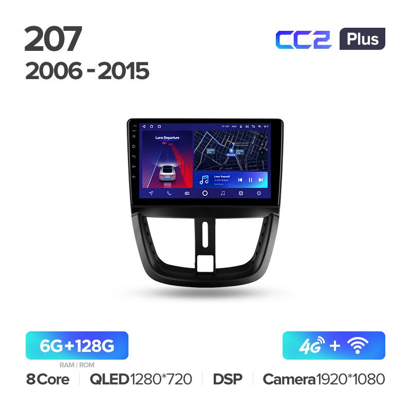 Штатная магнитола Teyes для Peugeot 207 2006 - 2015 Android CC2-PLUS 6+128G Wi-Fi+4G
Штатная магнитола Teyes для Peugeot 207 2006 - 2015 Android CC2-PLUS 6+128G Wi-Fi+4G