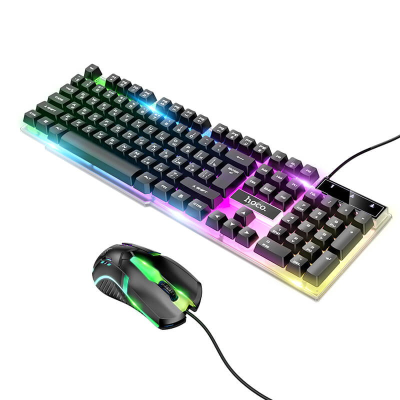 Игровой набор Gaming Combo 2-in-1 Клавиатура+мышь HOCO Terrific glowing RGB GM11 Черный
Игровой набор Gaming Combo 2-in-1 Клавиатура+мышь HOCO Terrific glowing RGB GM11 Черный