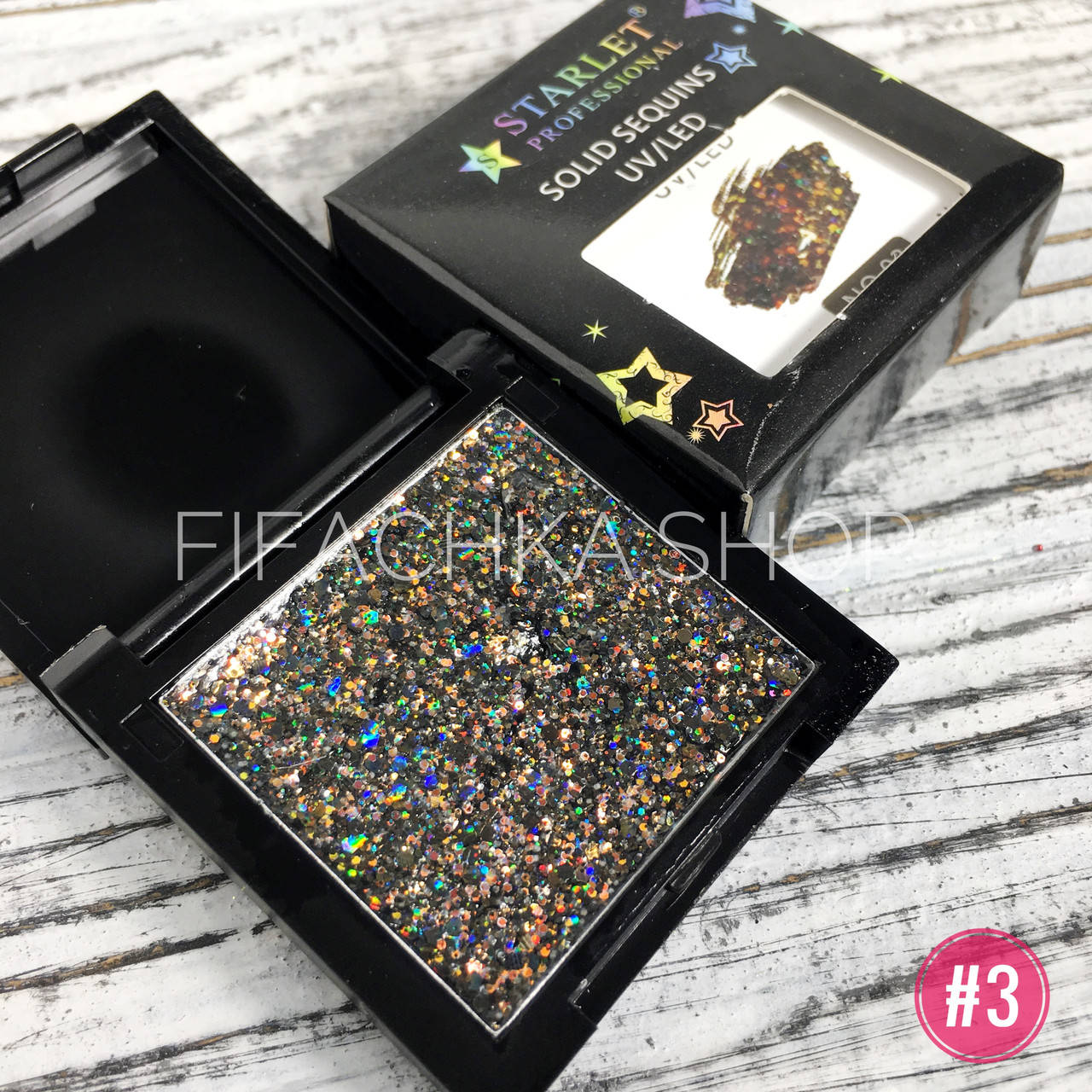 Глиттерный гель для дизайна ногтей в палетке Starlet Professional Solid Sequins 5 г №03
Глиттерный гель для дизайна ногтей в палетке Starlet Professional Solid Sequins 5 г №03