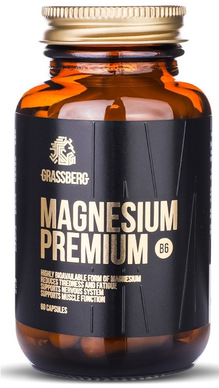 Магний В6 премиум Grassberg (Magnesium Premium B6) 60 капсул
Магний В6 премиум Grassberg (Magnesium Premium B6) 60 капсул