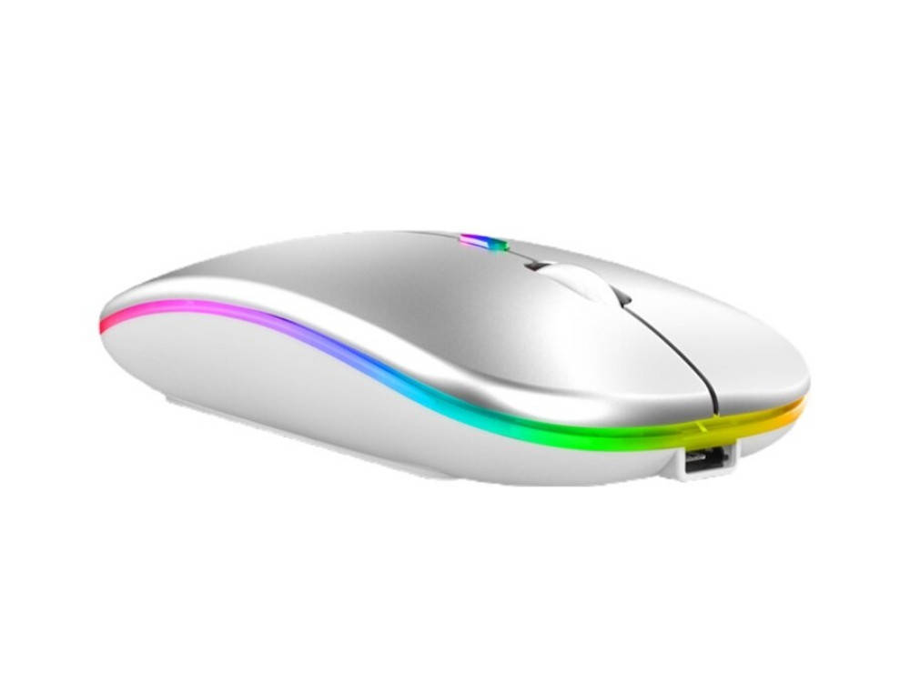 Беспроводная бесшумная мышь со светодиодной RGB подсветкой аккумуляторная Bluetooth + 2.4 ГГц тихая, Белый
Беспроводная бесшумная мышь со светодиодной RGB подсветкой аккумуляторная Bluetooth + 2.4 ГГц тихая, Белый