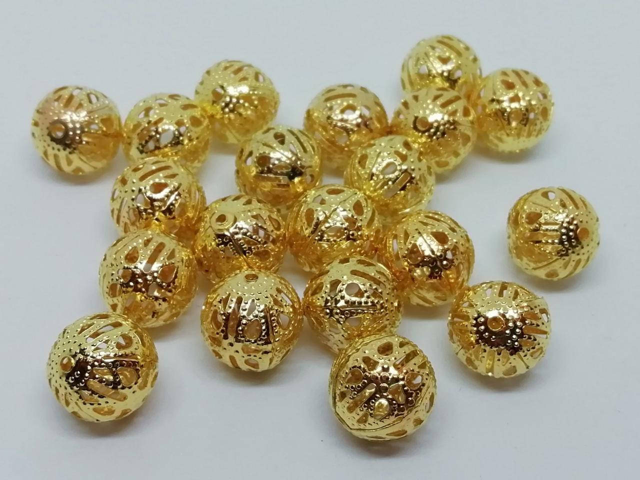 Бусины высечные металл золото 12 мм 20 шт, Золотистый
Бусины высечные металл золото 12 мм 20 шт, Золотистый