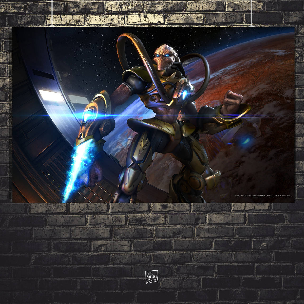 Плакат "Starcraft, Старкрафт, Протосс на фоне планеты". Размер 60x38см (A2). Глянцевая бумага
Плакат "Starcraft, Старкрафт, Протосс на фоне планеты". Размер 60x38см (A2). Глянцевая бумага