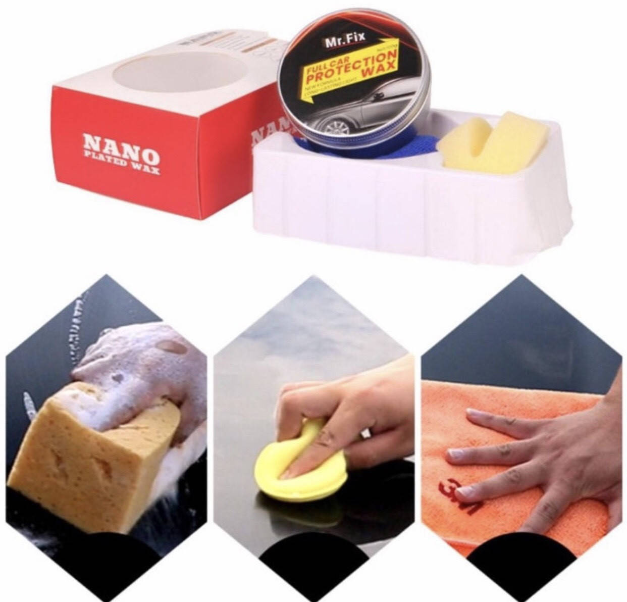 Автомобильный твердый воск Карнауба Mr. Fix PROTECTION WAX Carnauba 120гр. уход за краской губка и полотенце
Автомобильный твердый воск Карнауба Mr. Fix PROTECTION WAX Carnauba 120гр. уход за краской губка и полотенце