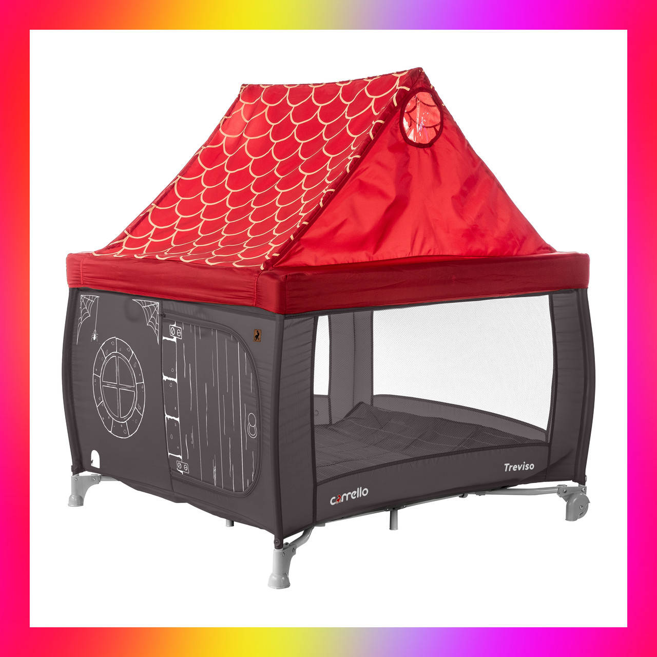 Детский квадратный манеж с прицепными кольцами и крышей Carello Treviso CRL-11603 Magnet Grey темно-серый
Детский квадратный манеж с прицепными кольцами и крышей Carello Treviso CRL-11603 Magnet Grey темно-серый