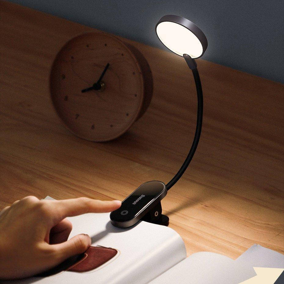 Лампа аккумуляторная с прищепкой для чтения Baseus Comfort Reading Mini Серый (DGRAD-0G)
Лампа аккумуляторная с прищепкой для чтения Baseus Comfort Reading Mini Серый (DGRAD-0G)