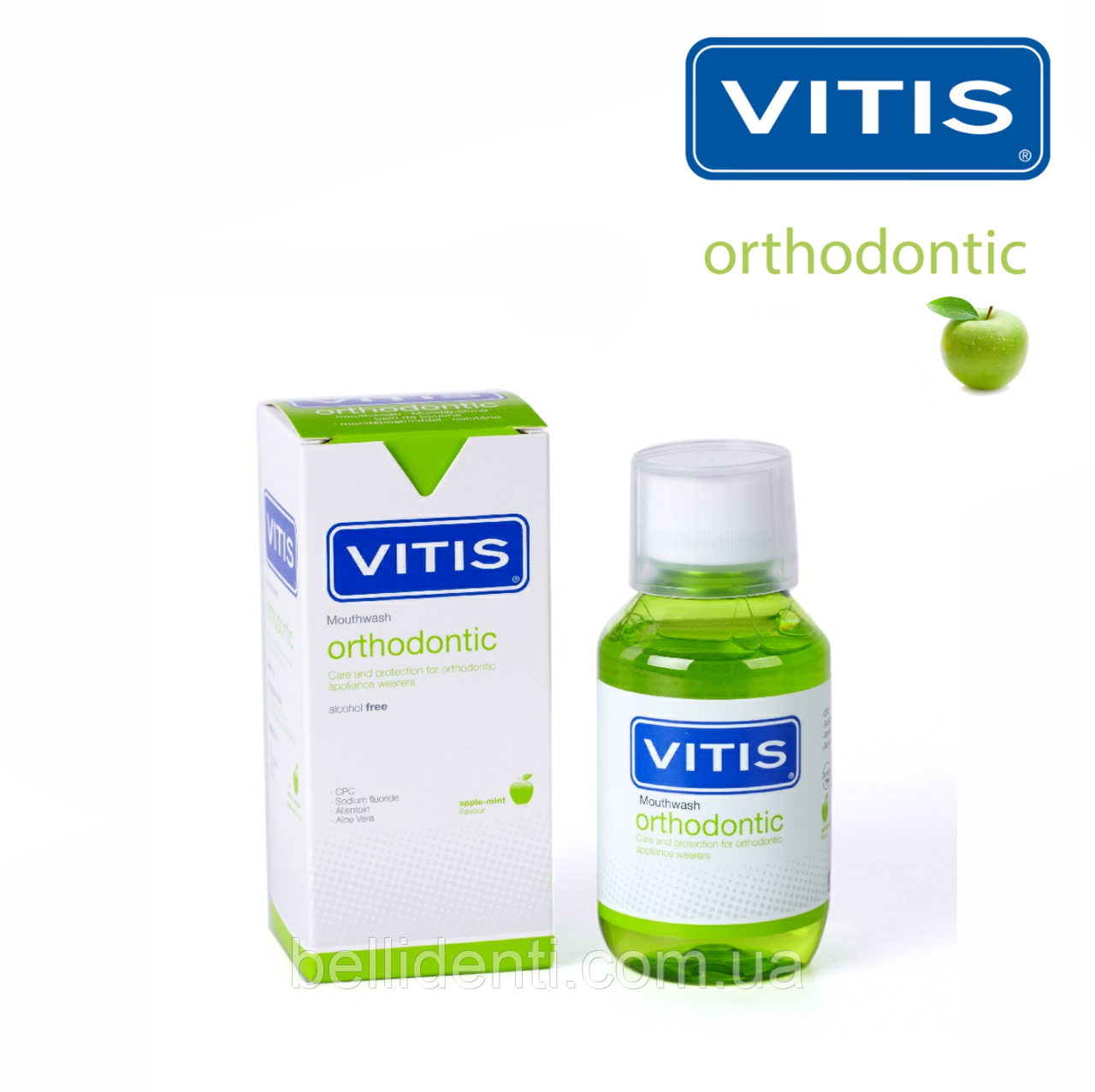 VITIS ORTHODONTIC ополаскиватель для ухода за полостью рта при ортодонтическом лечении, 150 мл
VITIS ORTHODONTIC ополаскиватель для ухода за полостью рта при ортодонтическом лечении, 150 мл