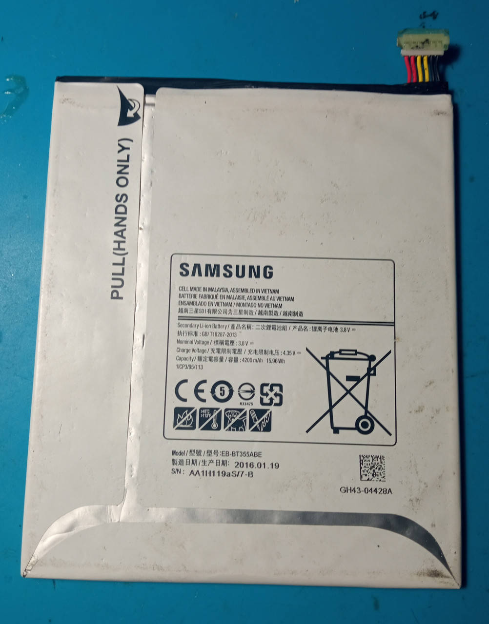 Аккумулятор (батарея) Samsung EB-BT355ABE BT355ABA оригинал БУ Galaxy Tab A Tab 4 8.0 T350 T355 T357 P355
Аккумулятор (батарея) Samsung EB-BT355ABE BT355ABA оригинал БУ Galaxy Tab A Tab 4 8.0 T350 T355 T357 P355