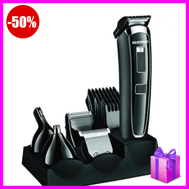 Машинка для стрижки мультитриммер Gemei GM-801 5в1, беспроводной триммер дял стрижки бровей и носа
Машинка для стрижки мультитриммер Gemei GM-801 5в1, беспроводной триммер дял стрижки бровей и носа