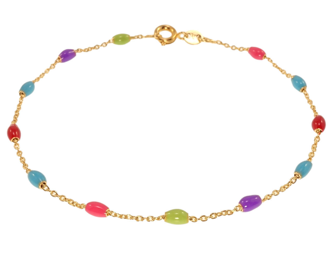 Браслет Xuping Позолота 18K "Якорное плетение с цветными эмалевыми бусинами" длина 19см х 1мм
Браслет Xuping Позолота 18K "Якорное плетение с цветными эмалевыми бусинами" длина 19см х 1мм