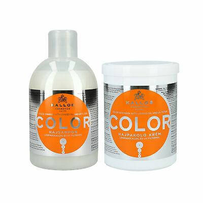 Шампунь и маска для волос с льняным маслом и УФ фильтром Kallos Cosmetics Color Hair 1000мл
Шампунь и маска для волос с льняным маслом и УФ фильтром Kallos Cosmetics Color Hair 1000мл