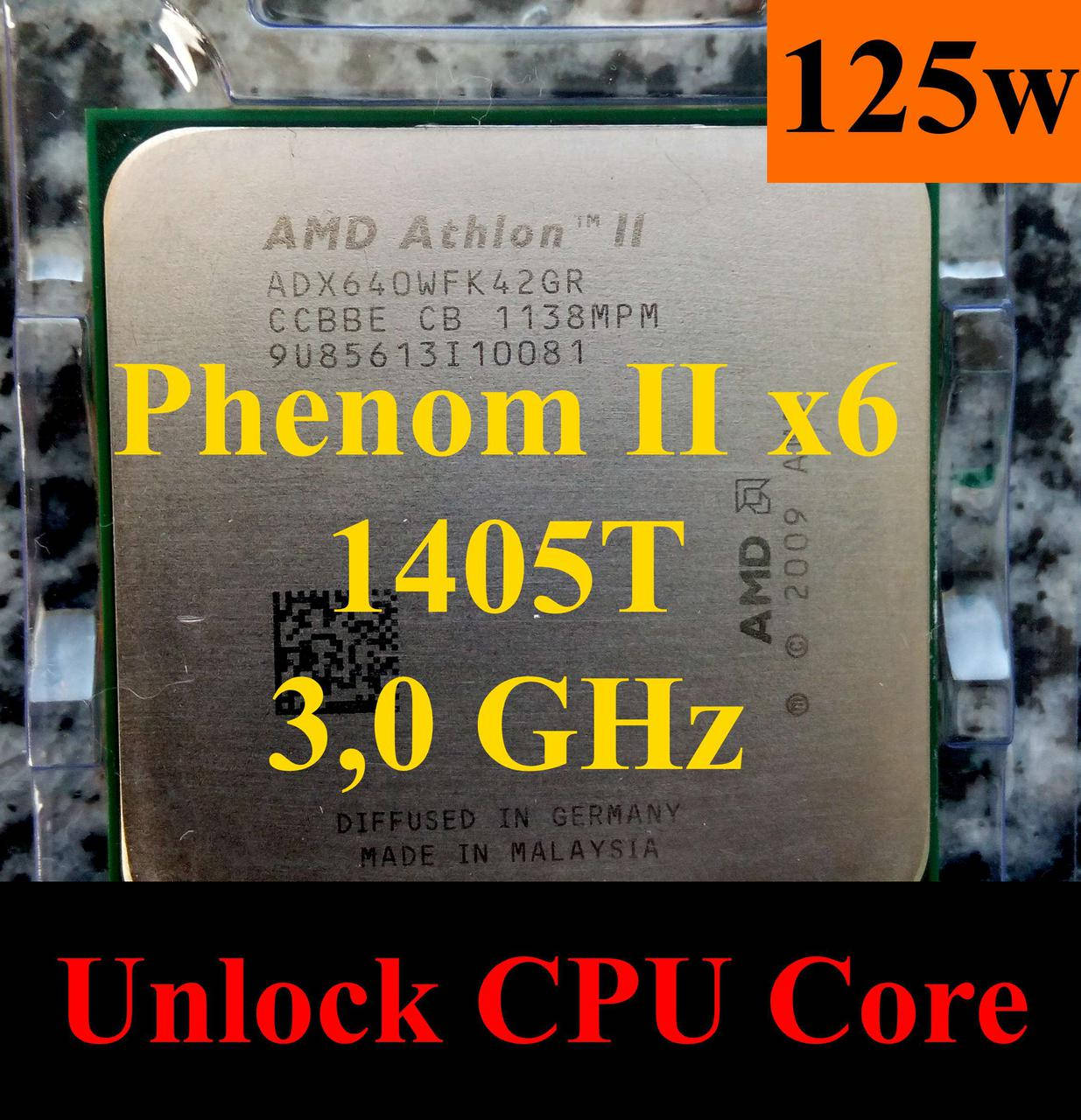 Процессоры (б/у) AMD Phenom II x6 1405T (Athlon II X4 640 Unlock to 1075T), 3,0ГГц, Tray 1055
Процессоры (б/у) AMD Phenom II x6 1405T (Athlon II X4 640 Unlock to 1075T), 3,0ГГц, Tray 1055