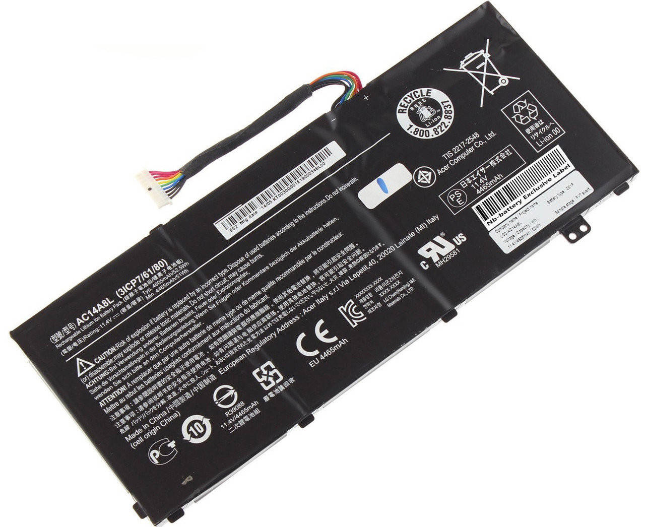 Аккумуляторная батарея Acer AC14A8L Aspire VN7-571 VN7-571G VN7-591 VN7-591G VN7-791G, Черный
Аккумуляторная батарея Acer AC14A8L Aspire VN7-571 VN7-571G VN7-591 VN7-591G VN7-791G, Черный