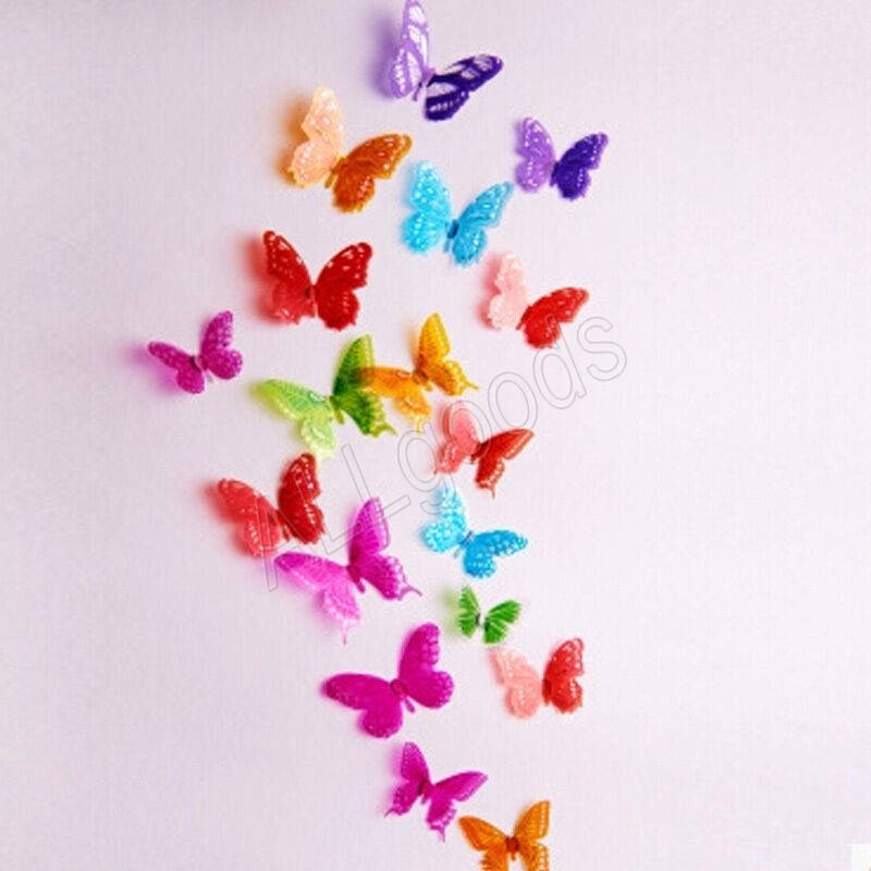 Бабочки Цветные наклейки 3D 18 шт /уп., Разные цвета 
Бабочки Цветные наклейки 3D 18 шт /уп., Разные цвета