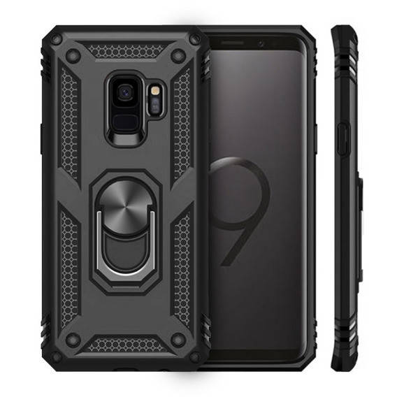 Противоударный защитный чехол с кольцом под магнитный держатель на Samsung Galaxy S9, Черный
Противоударный защитный чехол с кольцом под магнитный держатель на Samsung Galaxy S9, Черный