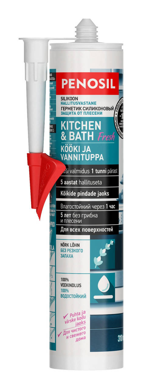 Герметик PENOSIL Kitchen&Bath Fresh силикон для кухни и ванной белый и нейтральный 280мл
Герметик PENOSIL Kitchen&Bath Fresh силикон для кухни и ванной белый и нейтральный 280мл