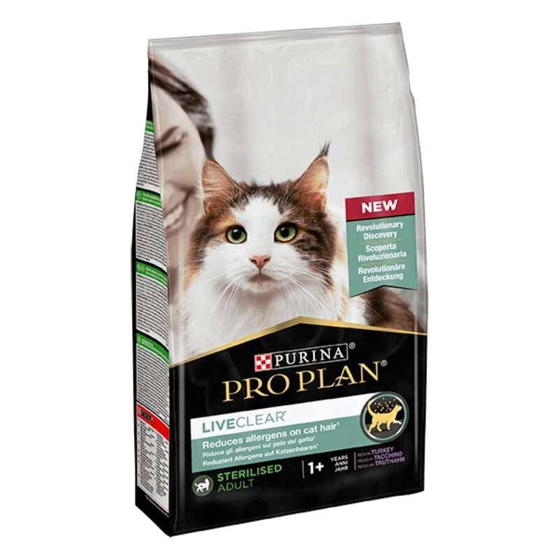 Purina Pro Plan LiveClear Sterilised 1,4 кг - Сухой полнорационный корм с индейкой для кастрированных котов и
Purina Pro Plan LiveClear Sterilised 1,4 кг - Сухой полнорационный корм с индейкой для кастрированных котов и