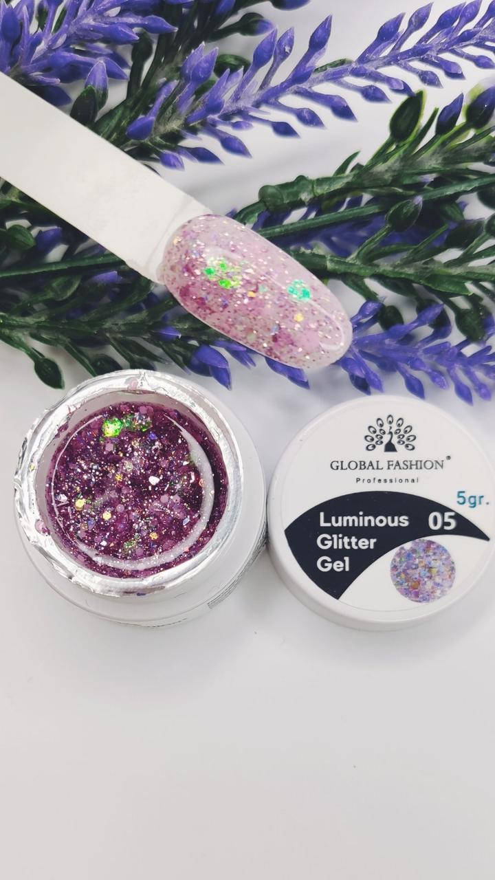 Люминесцентный глитерный гель для маникюра Luminous Glitter gel 5 ml TM Global fashion 05
Люминесцентный глитерный гель для маникюра Luminous Glitter gel 5 ml TM Global fashion 05