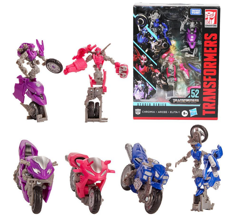 Набор трансформеров Hasbro сестры Хромия + Арси + Элита-1 Deluxe Class, Studio Series, Takara Tomy #52
Набор трансформеров Hasbro сестры Хромия + Арси + Элита-1 Deluxe Class, Studio Series, Takara Tomy #52