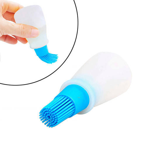 Контейнер емкость с кисточкой и дозатором для масла 60мл, силиконовый 
Контейнер емкость с кисточкой и дозатором для масла 60мл, силиконовый