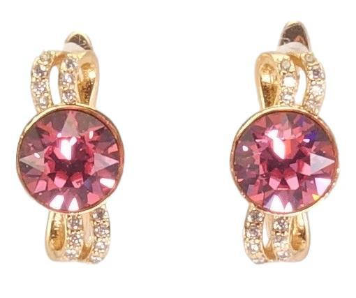 Серьги Xuping Позолота 18K с кр-ми Swarovski английский замок "Кристаллы Rose с волнистыми дорожками циркония" 
Серьги Xuping Позолота 18K с кр-ми Swarovski английский замок "Кристаллы Rose с волнистыми дорожками циркония"